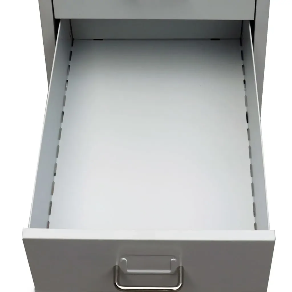 File Cabinet with 5 Drawers Grey 68.5 cm Steel Price