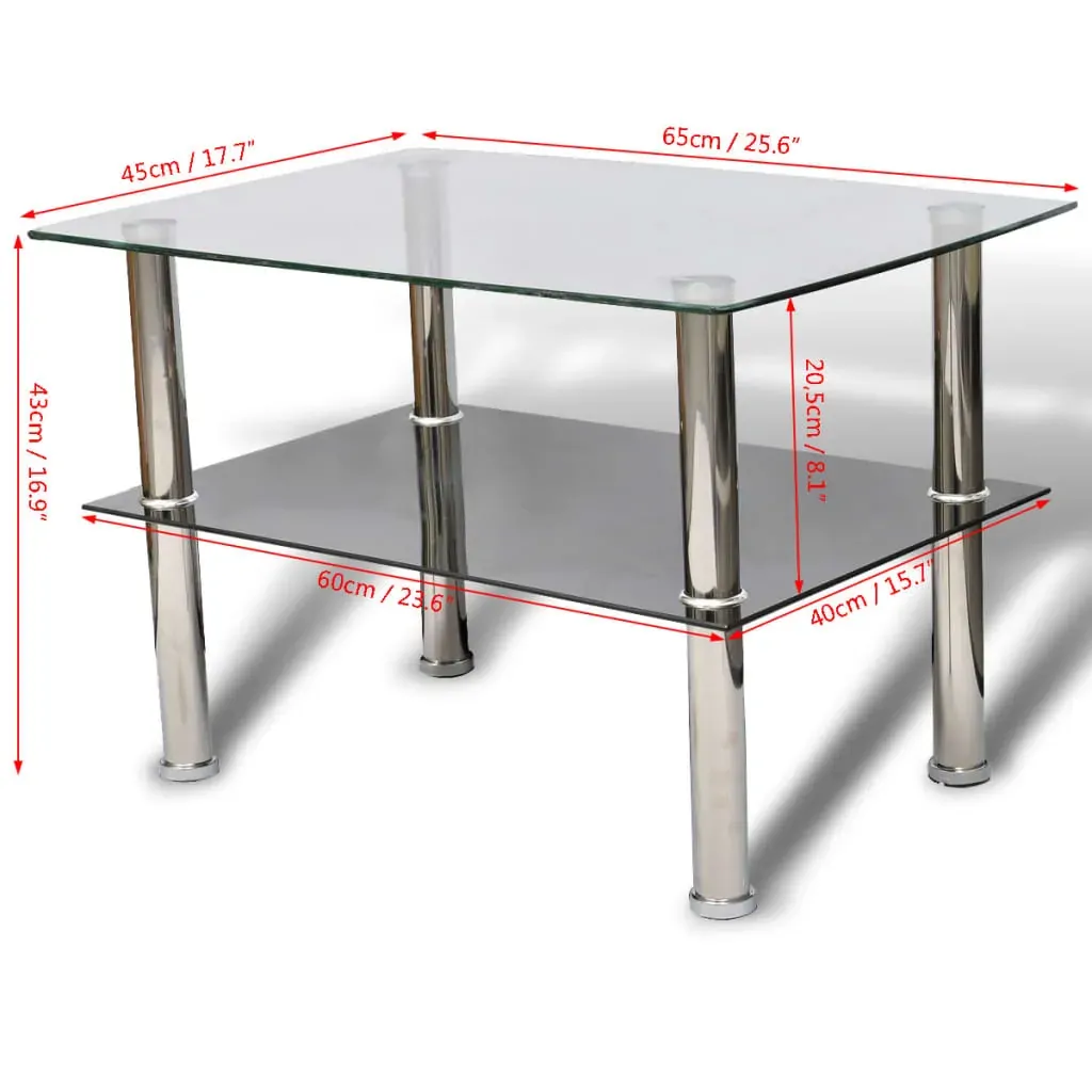 Coffee Table Glass 2 Tiers Price
