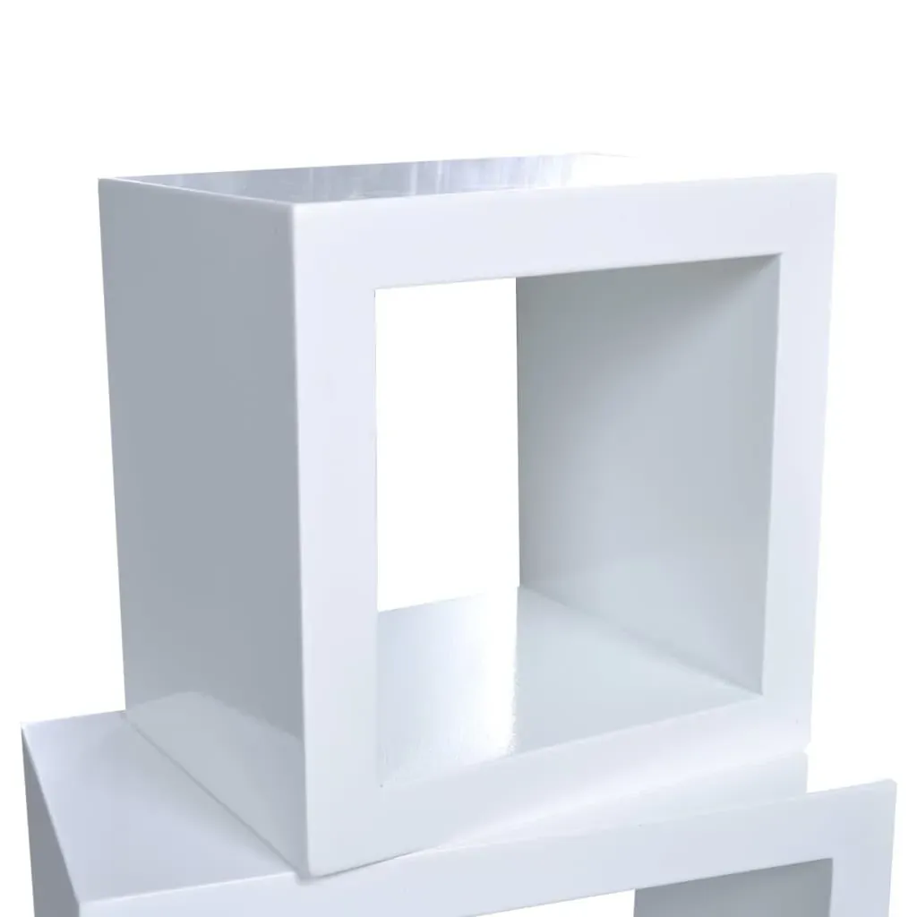 Cube shelf set of 3 white Price