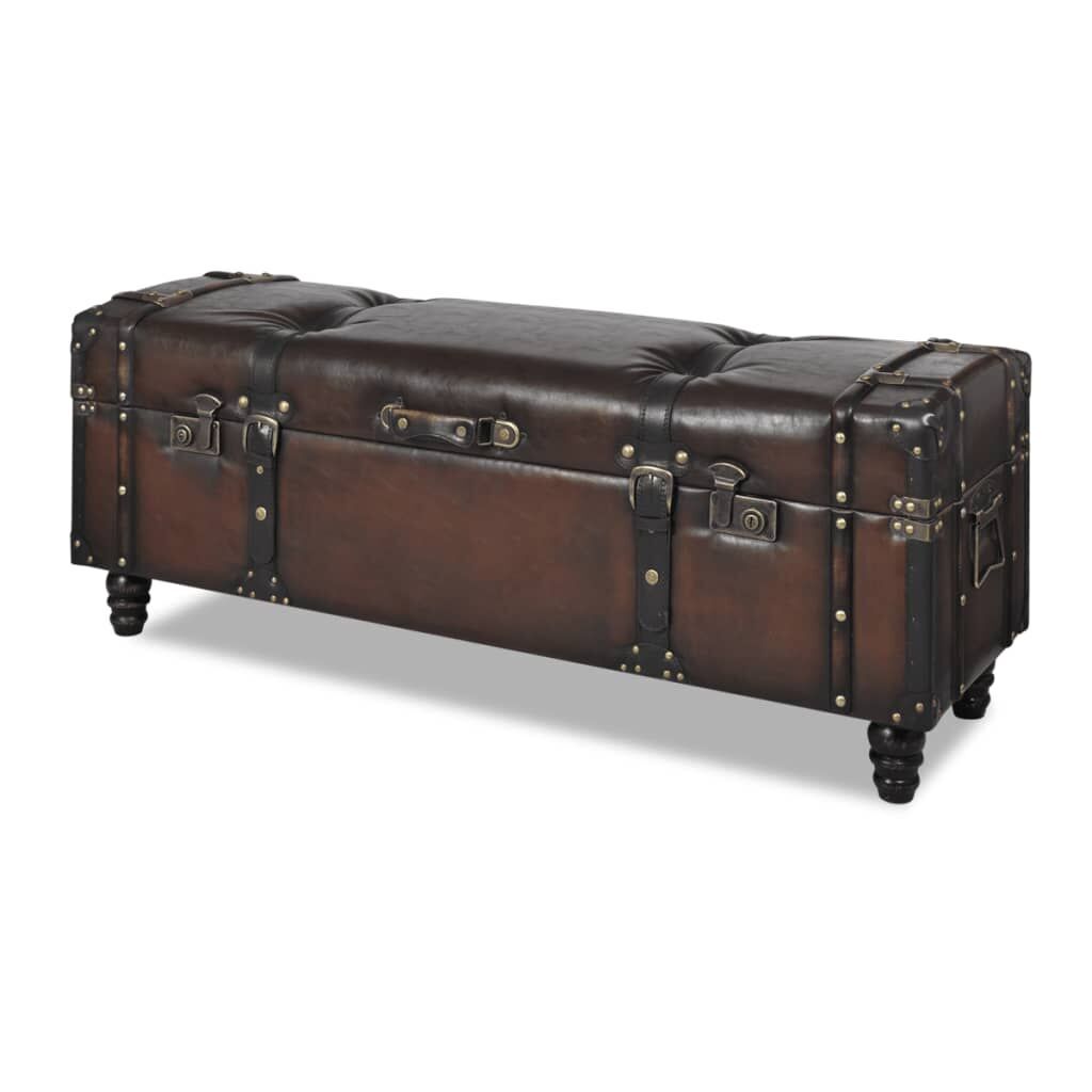 Storage Bench Set 3 pcs Brown Price