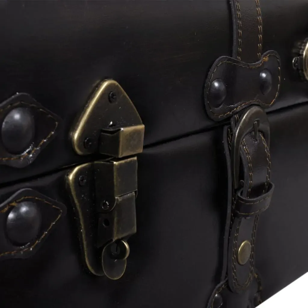 Long Storage Bench Brown MDF and Leather Price