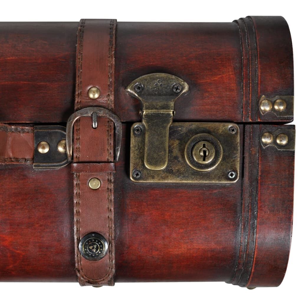 Wooden Treasure Chests 2 pcs Vintage Brown Price