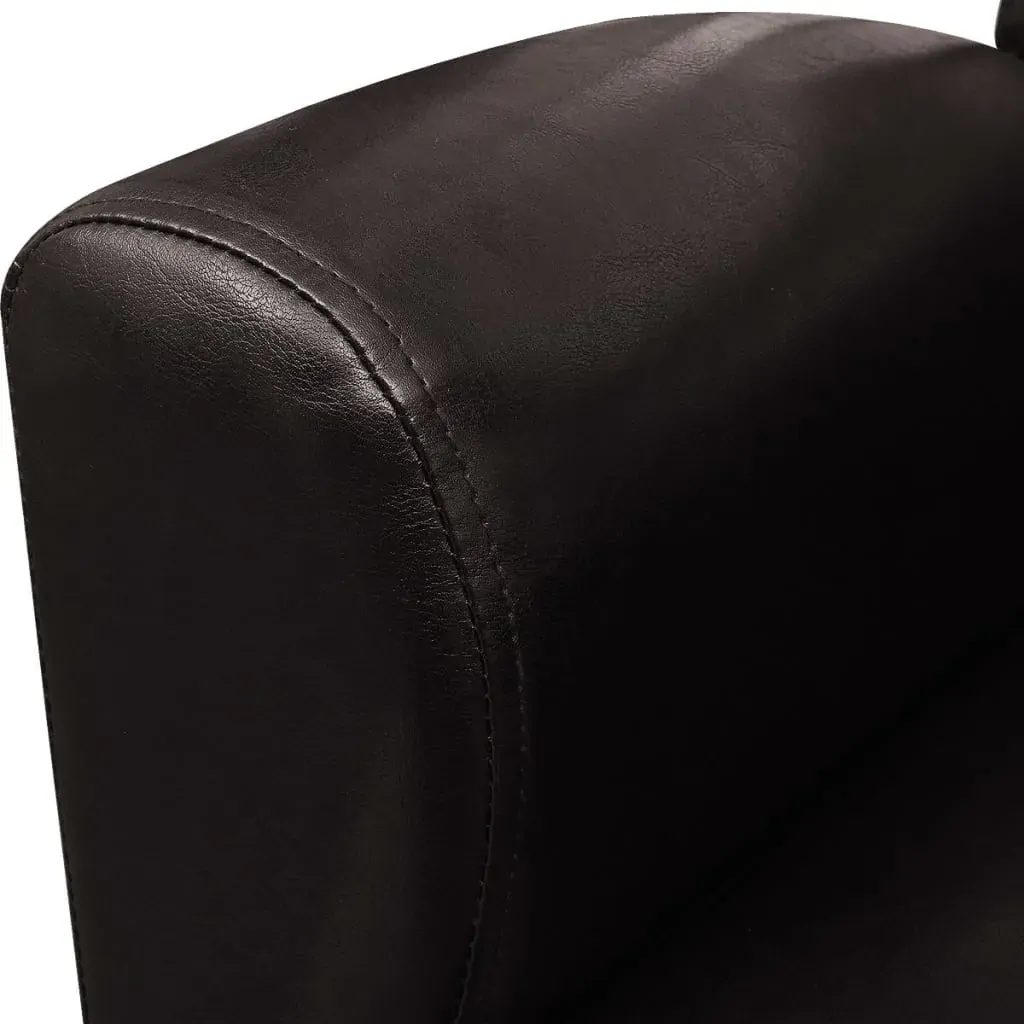 Sofa Chair Dark Brown Faux Leather Price