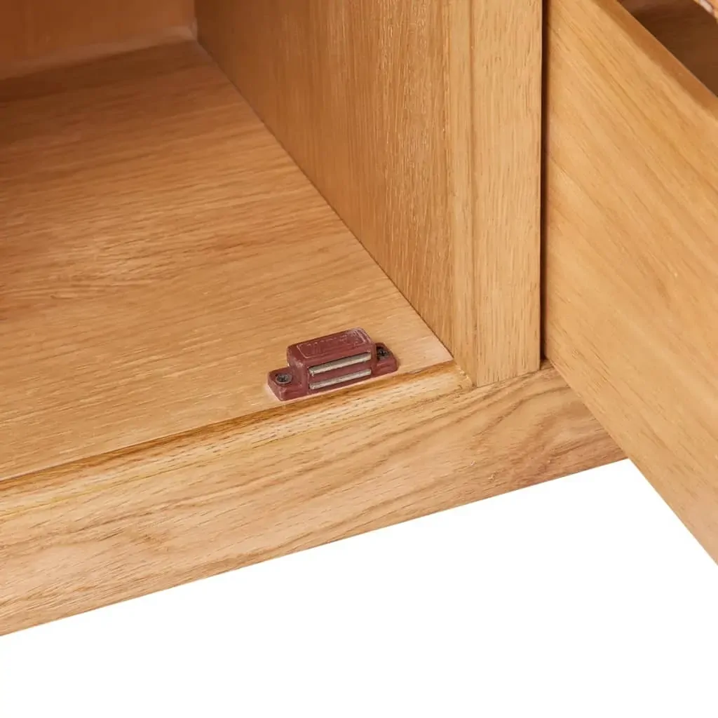 Sideboard with 3 Drawers 110x33.5x70 cm Solid Oak Wood Price