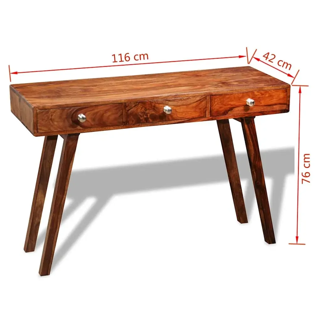Console Table with 3 Drawers 76 cm Solid Acacia Wood Price