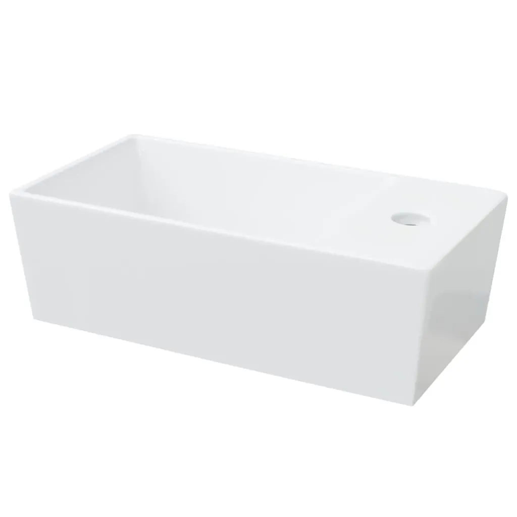 Wash Basin White 48x25x15 cm Ceramic Price