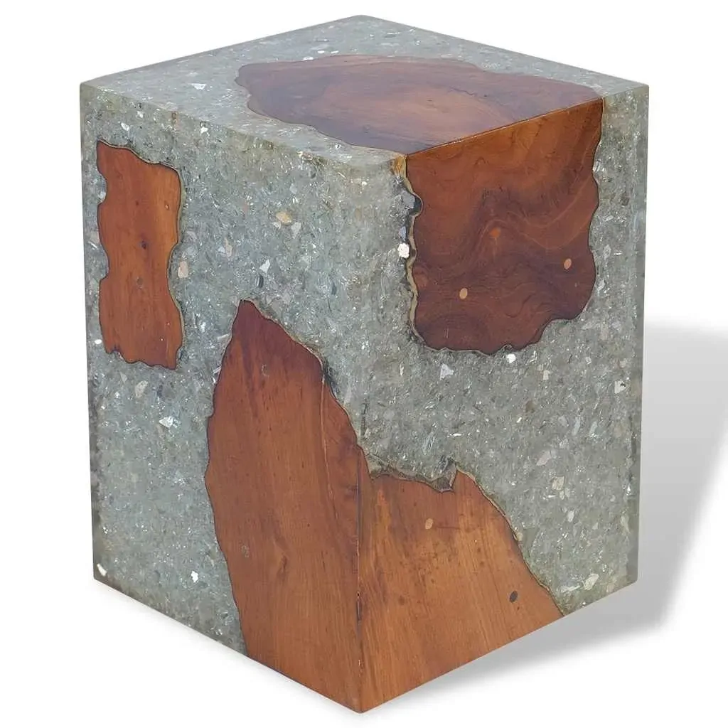Stool Solid Teak Wood and Resin Price