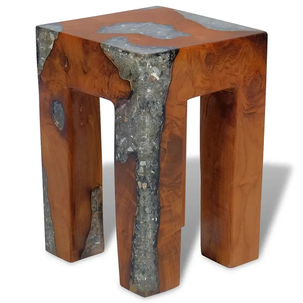Stool Solid Teak Wood and Resin Price