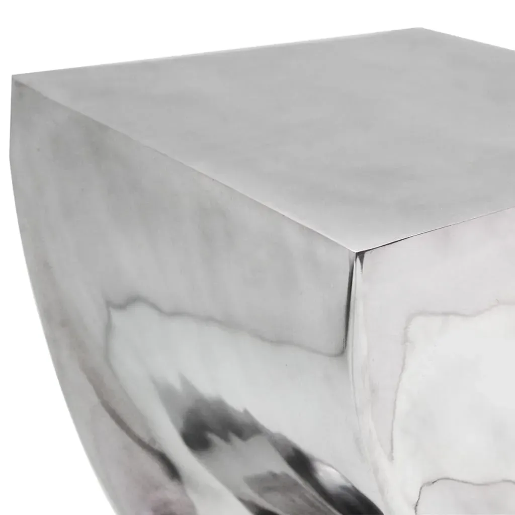 Stool/Side Table Twisted Shape Aluminium Silver Price