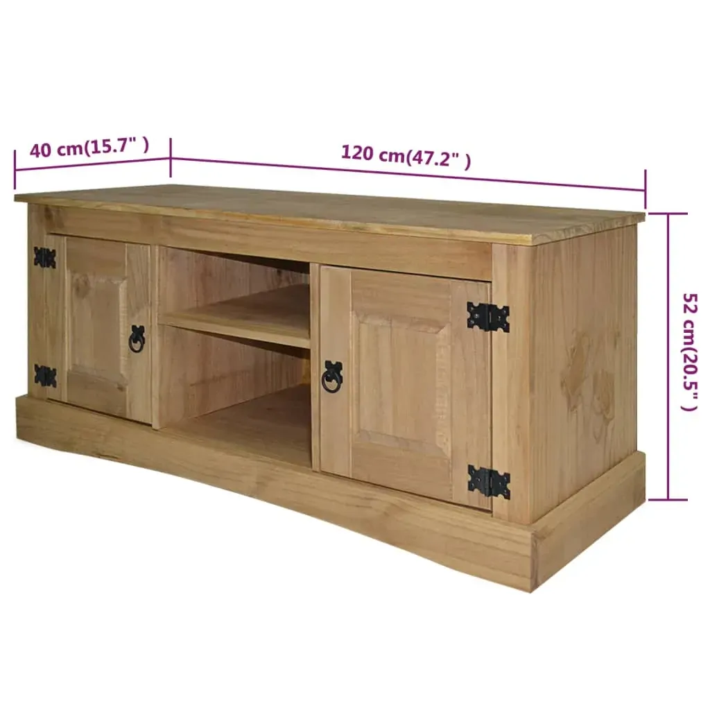 TV Cabinet Mexican Pine Corona Range 120x40x52 cm Price