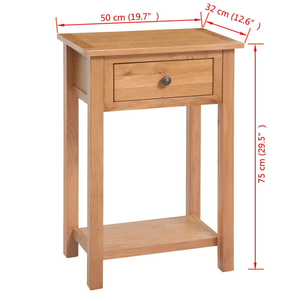Console Table 50x32x75 cm Solid Oak Wood Price