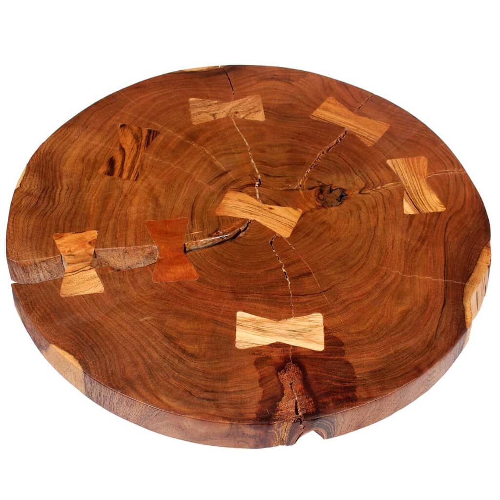 Log Coffee Table Solid Acacia Wood (55-60)x40 cm Price