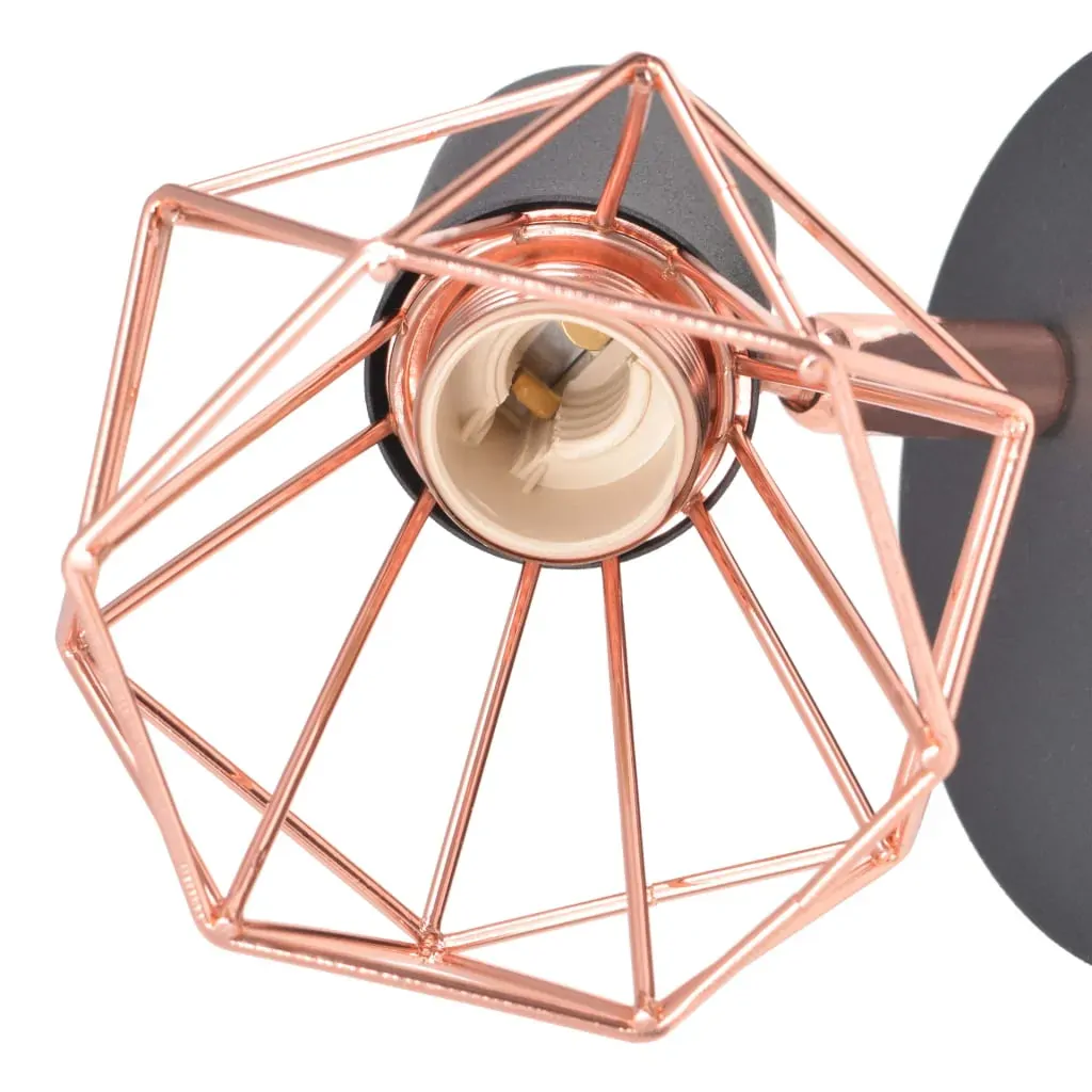 Wall Lamp 2 pcs E14 Black and Copper Price