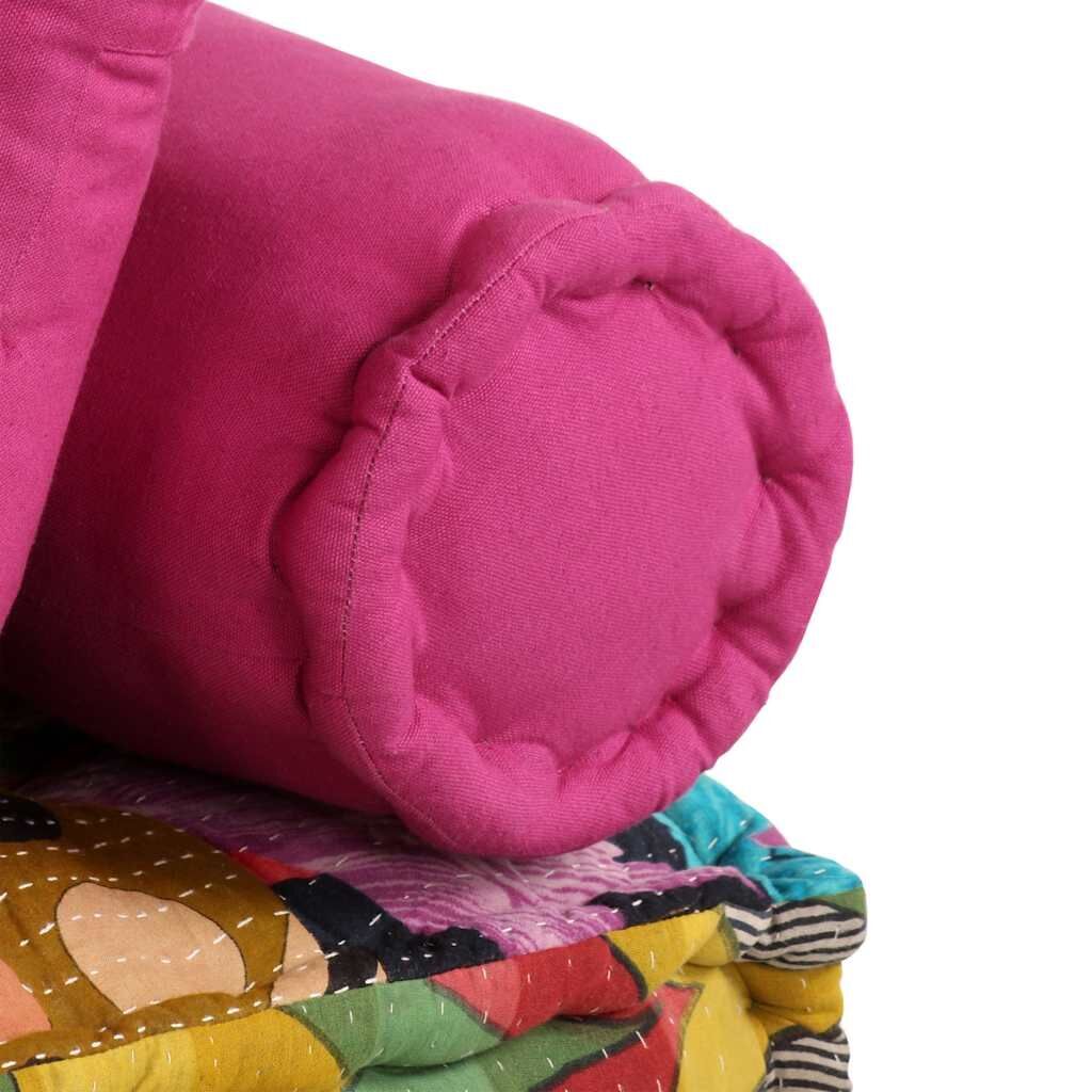 2-Seater Modular Pouffe Patchwork Fabric Price