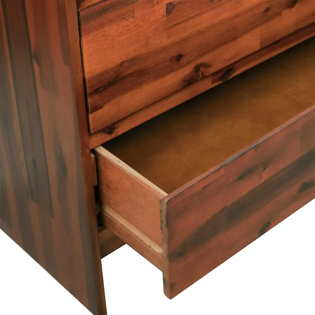 Chest of Drawers Solid Acacia Wood 90x37x75 cm Price
