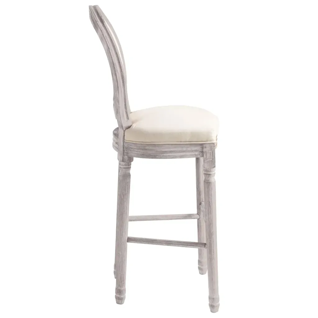 Bar Chairs 2 pcs White Linen Price