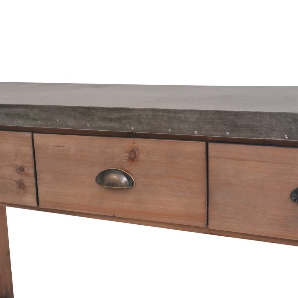 Console Table Solid Fir Wood 122x35x80 cm Price