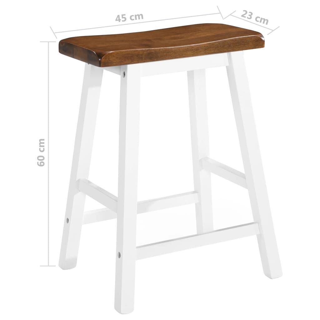 Bar Stools 2 pcs Solid Wood Price