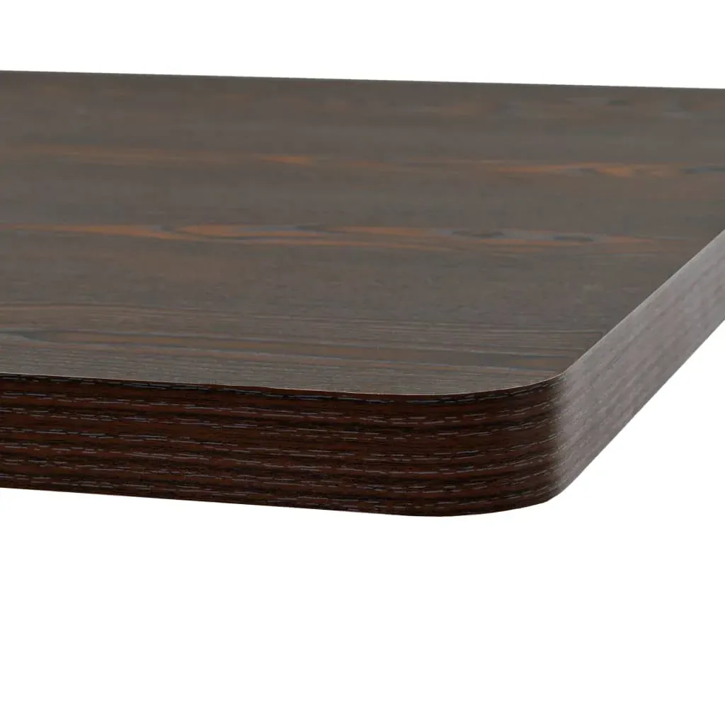 Bistro Table MDF and Steel Square 80x80x75 cm Dark Ash Price