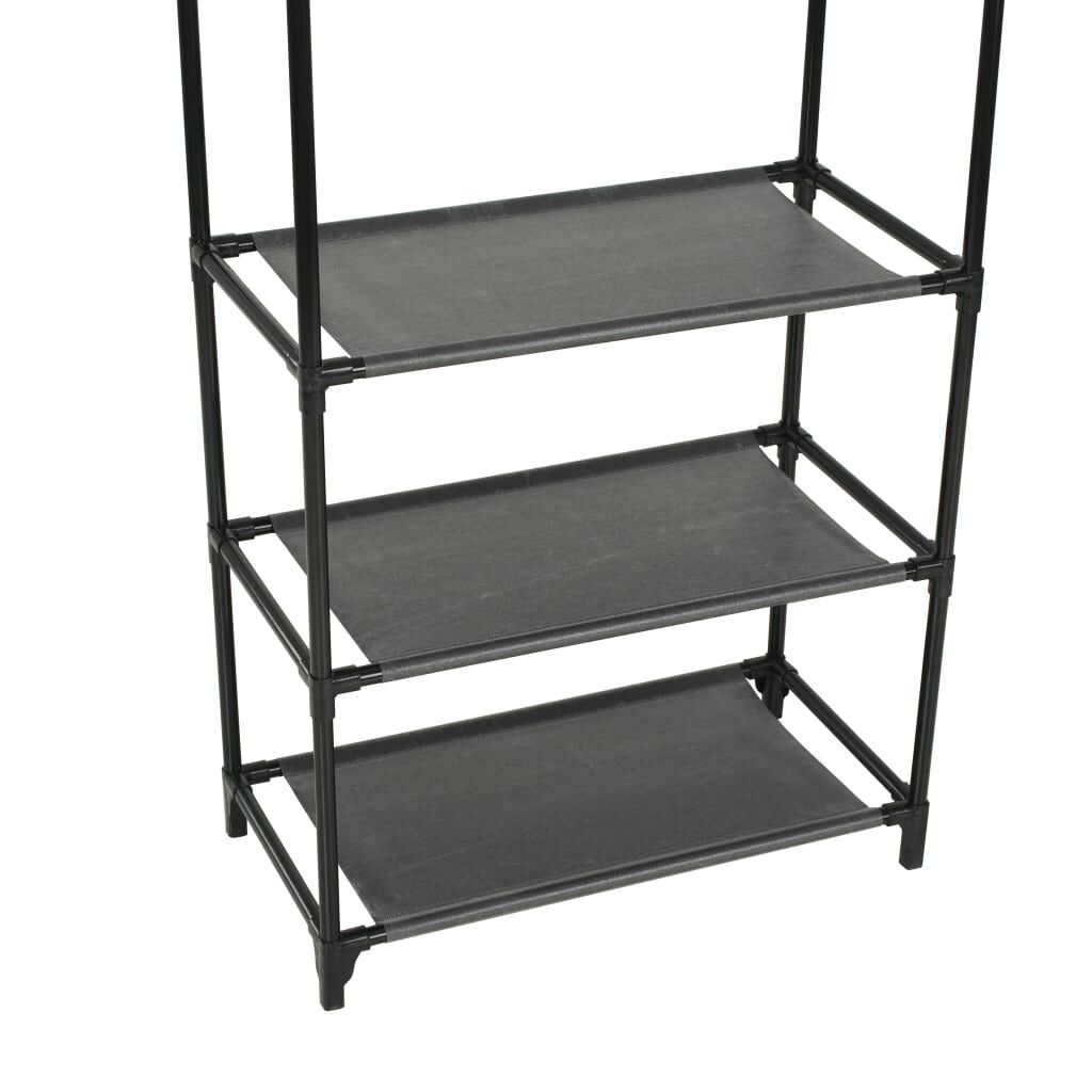 Clothes Rack Steel and Non-woven Fabric 55x28.5x175 cm Black Price