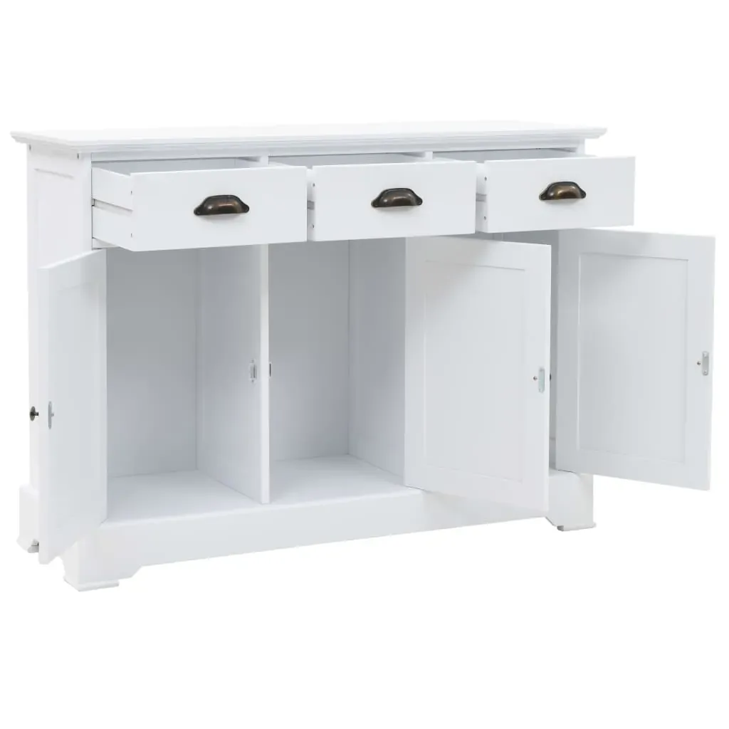 Sideboard with 3 Doors MDF and Pinewood 105x35x77.5 cm Price