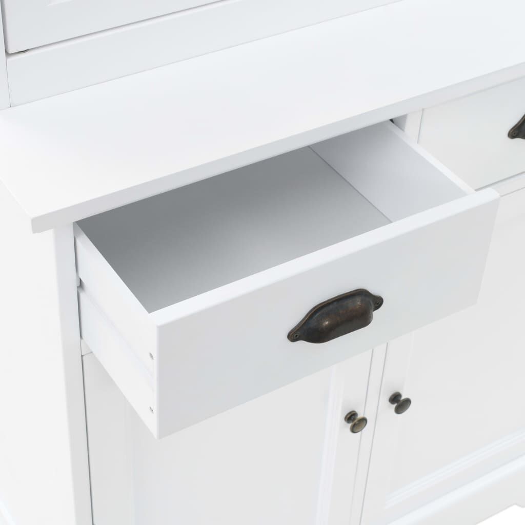 Welsh Dresser with 4 Doors MDF and Pinewood 80x40x180 cm Price