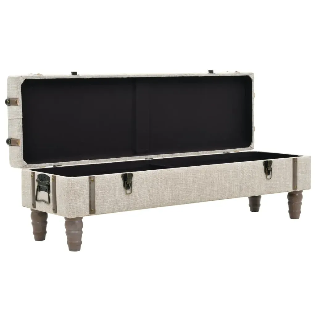 Storage Bench Solid Wood and Steel 111x34x37 cm Price