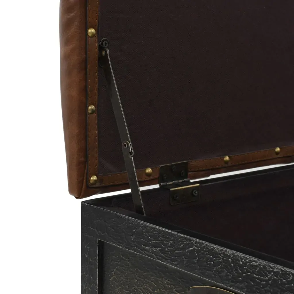 Storage Bench 80.5x41x50 cm Solid Wood and Artificial Leather Price