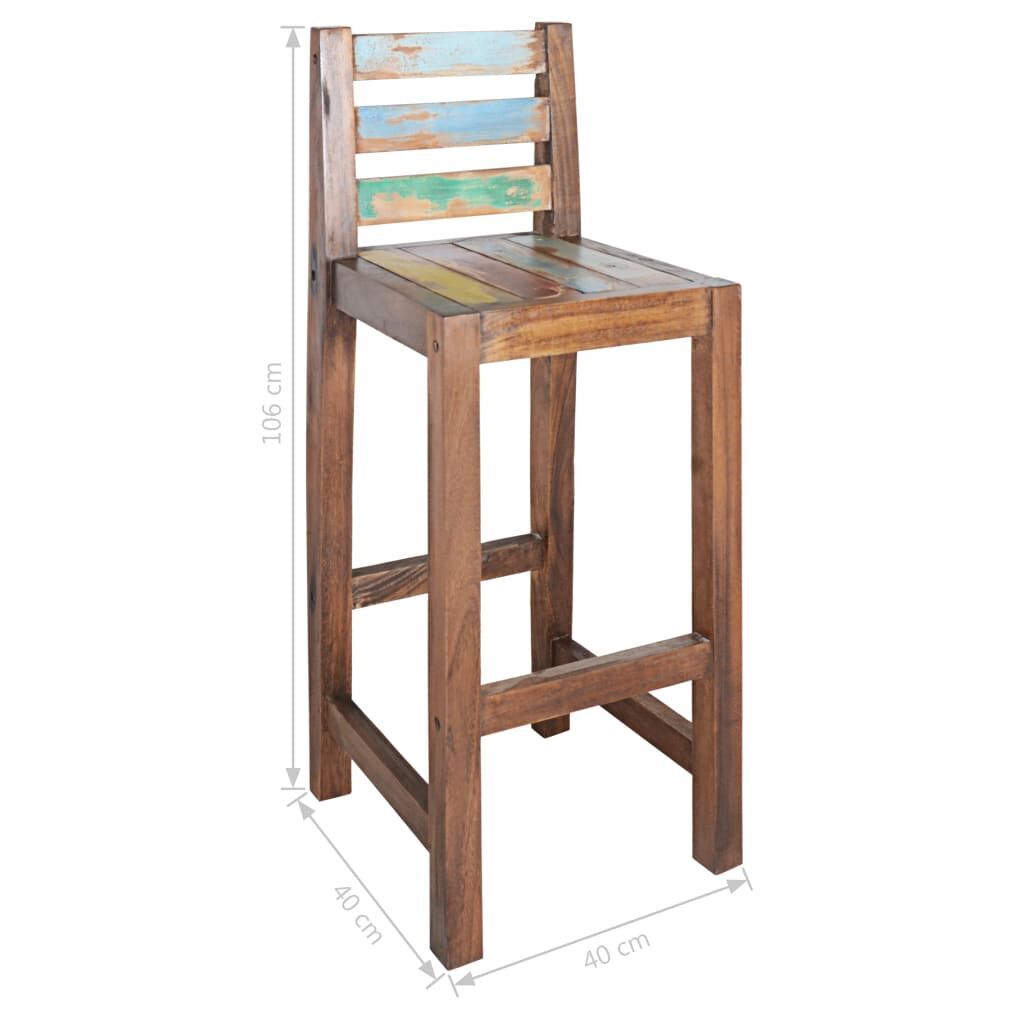 Bar Stools 2 pcs Solid Reclaimed Wood Price