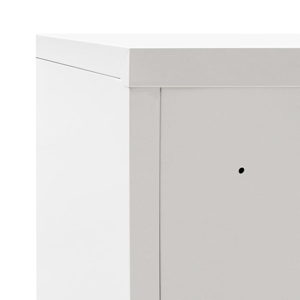 Office Cabinet with Sliding Doors Metal 90x40x90 cm Grey Price