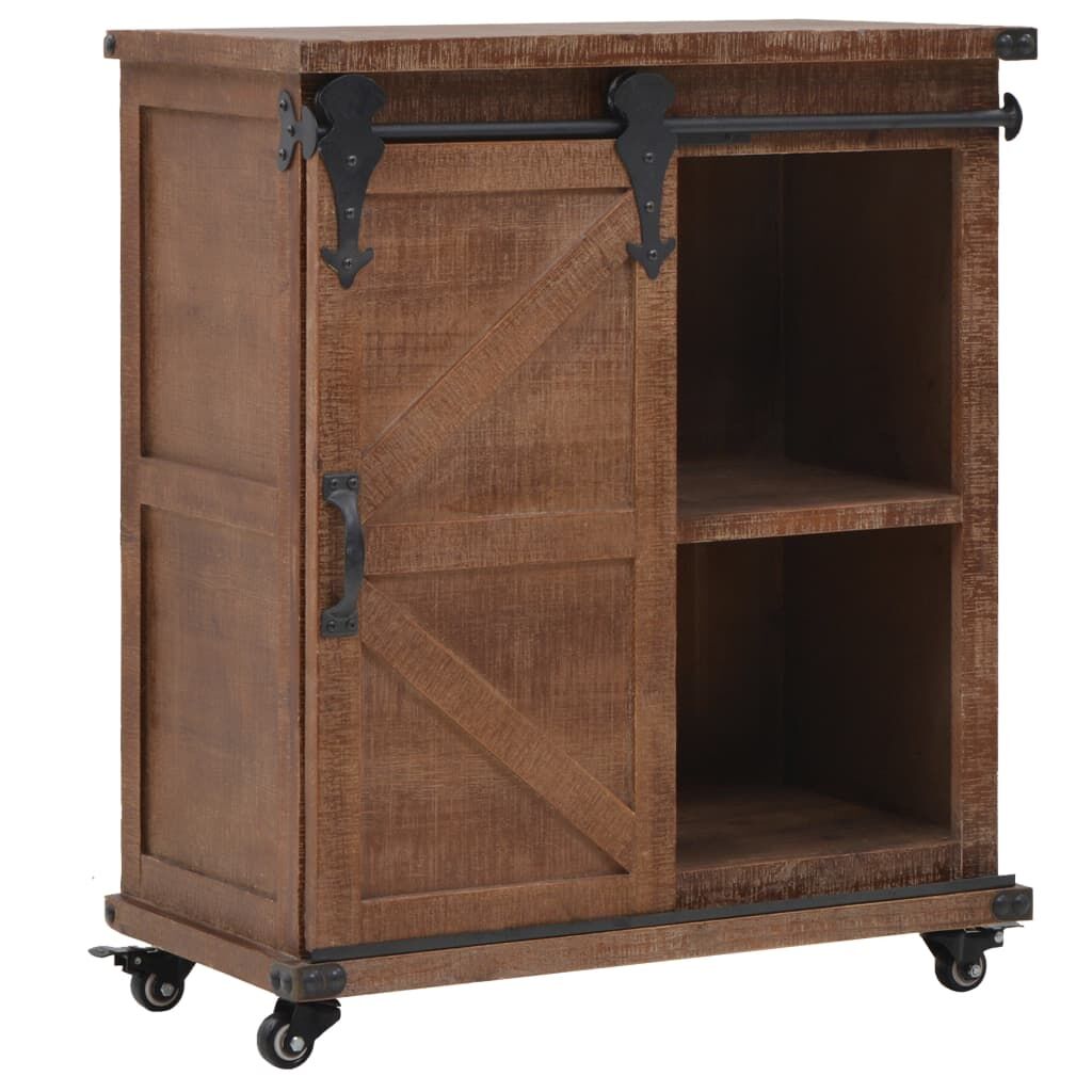 Storage Cabinet Solid Fir Wood 64x33.5x75 cm Brown Price