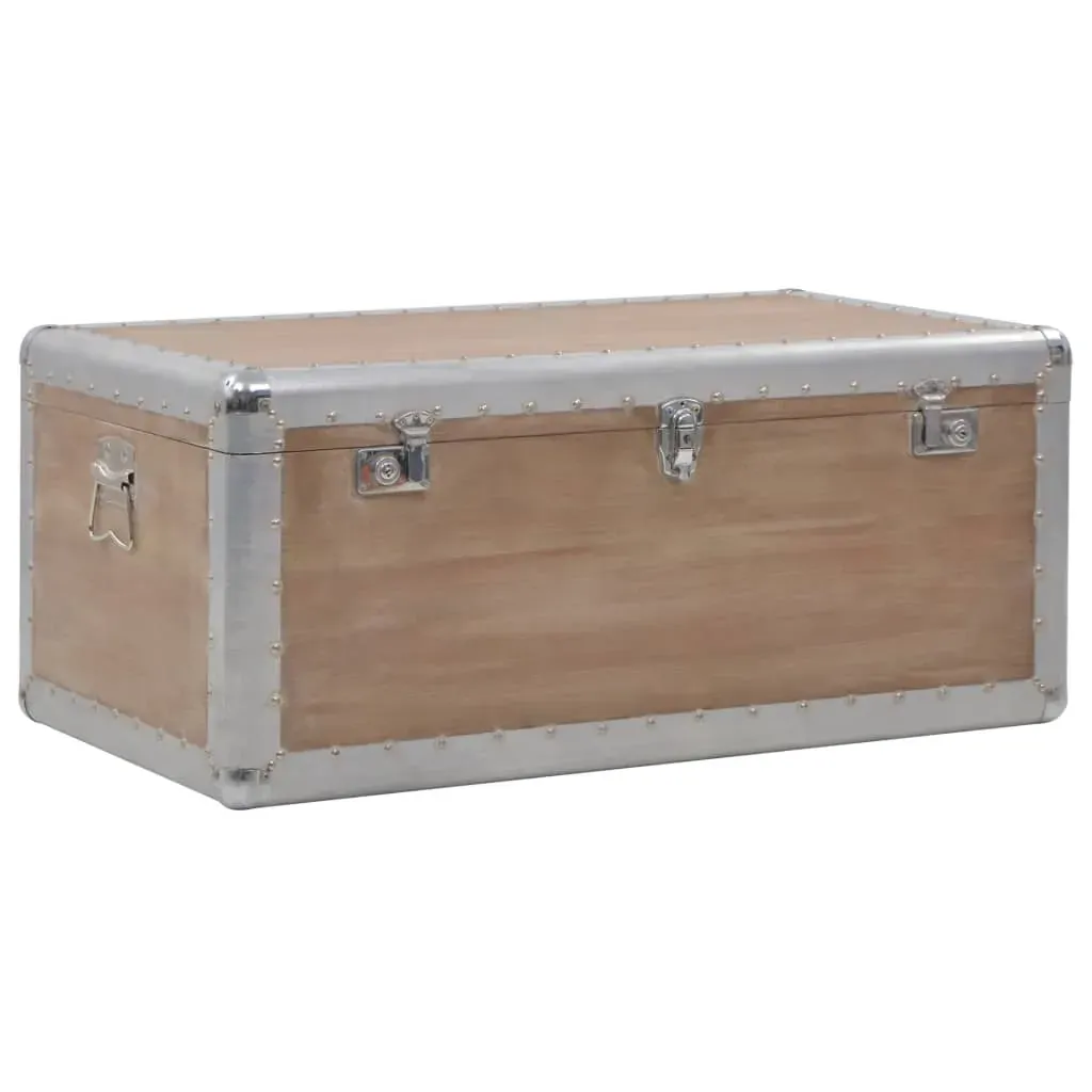Storage Box Solid Fir Wood 91x52x40 cm Brown Price