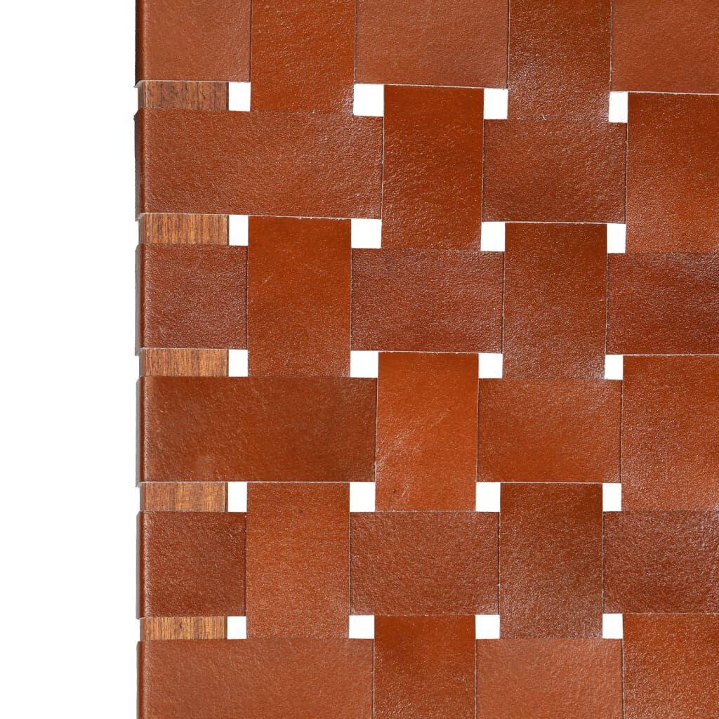 Folding Chair Crossed-Stripe Brown Real Leather Price