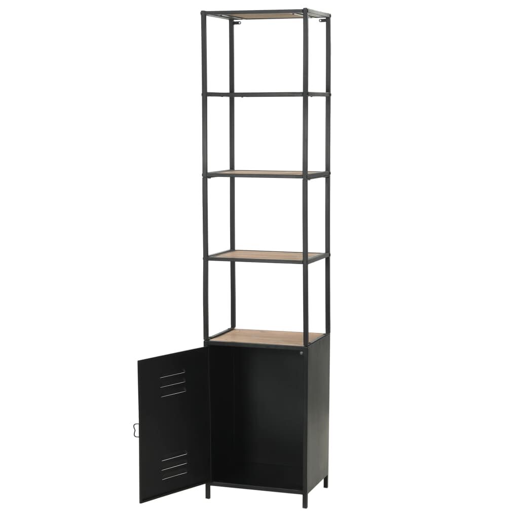 Bookcase Solid Firwood and Steel 40.5x32.5x180 cm Price