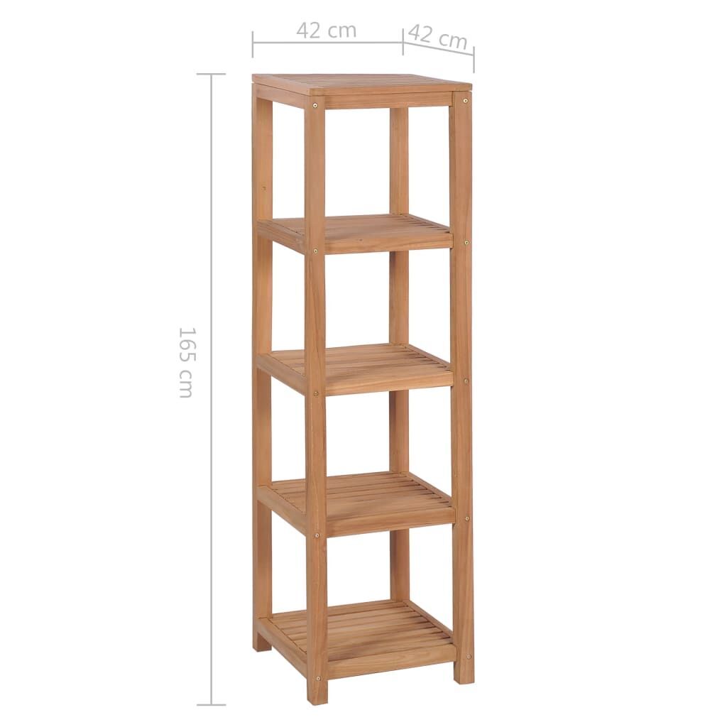 4-Tier Bathroom Storage Rack Solid Teak 42x42x165 cm Price