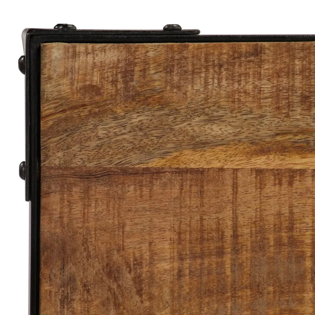 Dining Table Solid Rough Mange Wood and Steel 120 cm Price