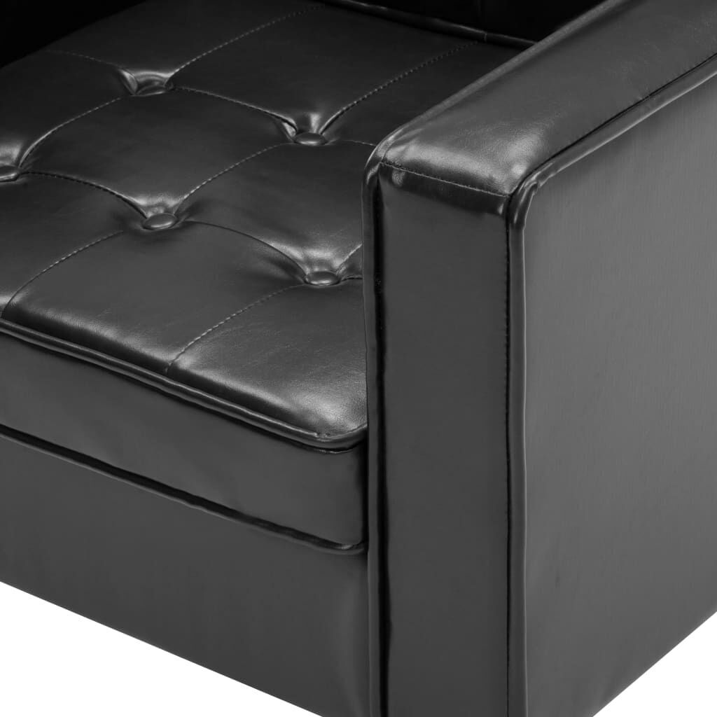 Armchair Black Faux Leather Price