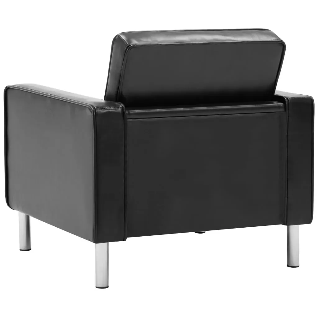 Armchair Black 75x70x75 cm Faux Leather Price