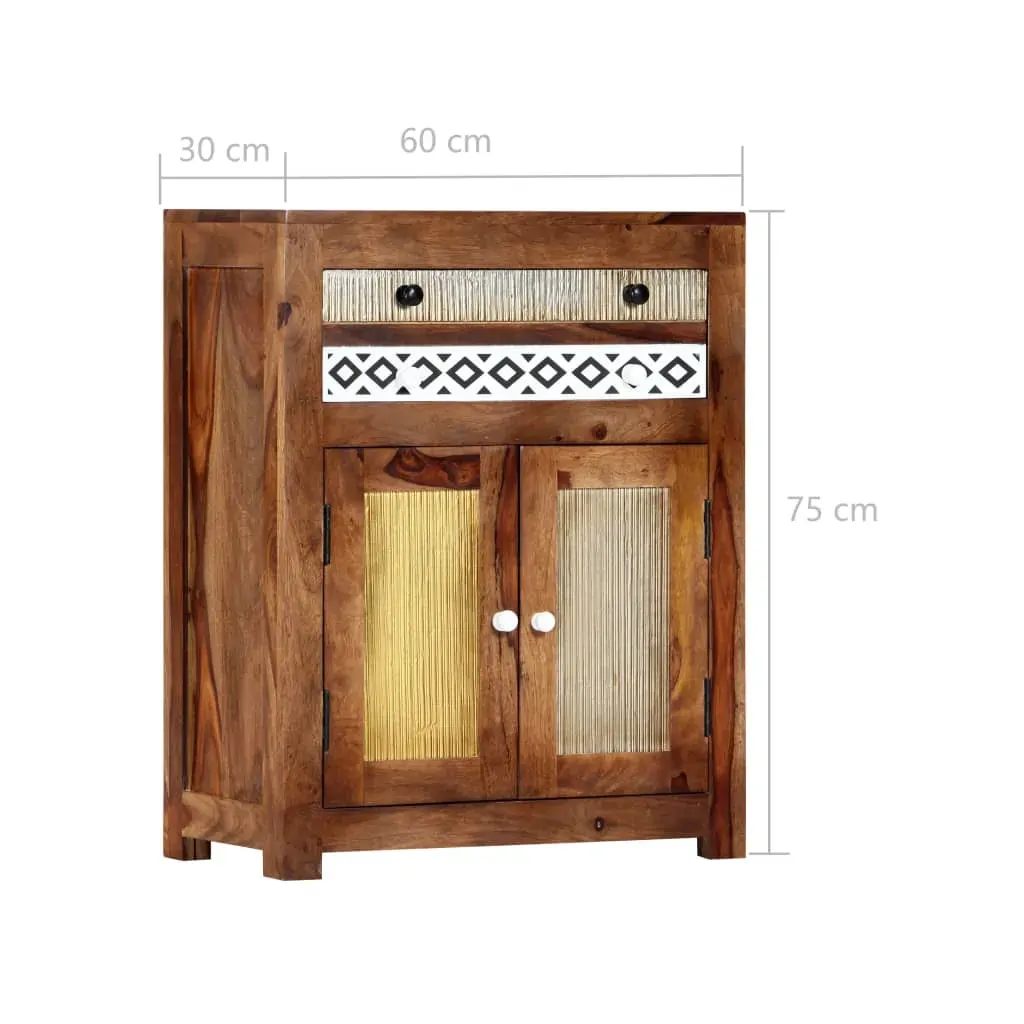 Side Cabinet 60x30x75 cm Solid Acacia Wood Price