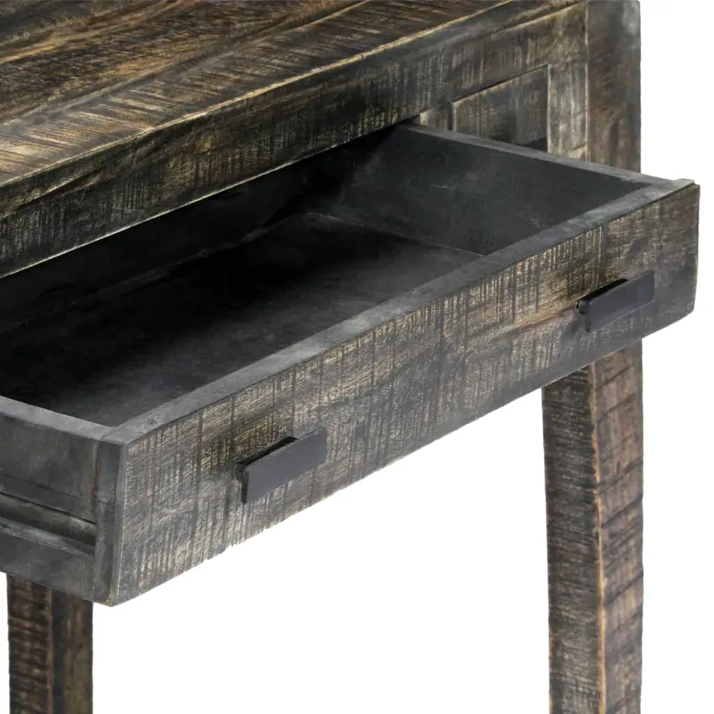 Desk Black 110x50x75 cm Solid Mango Wood Price