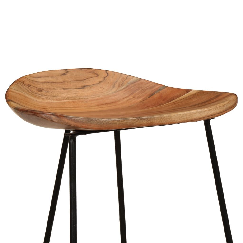 Bar Stools 2 pcs Solid Acacia Wood Price