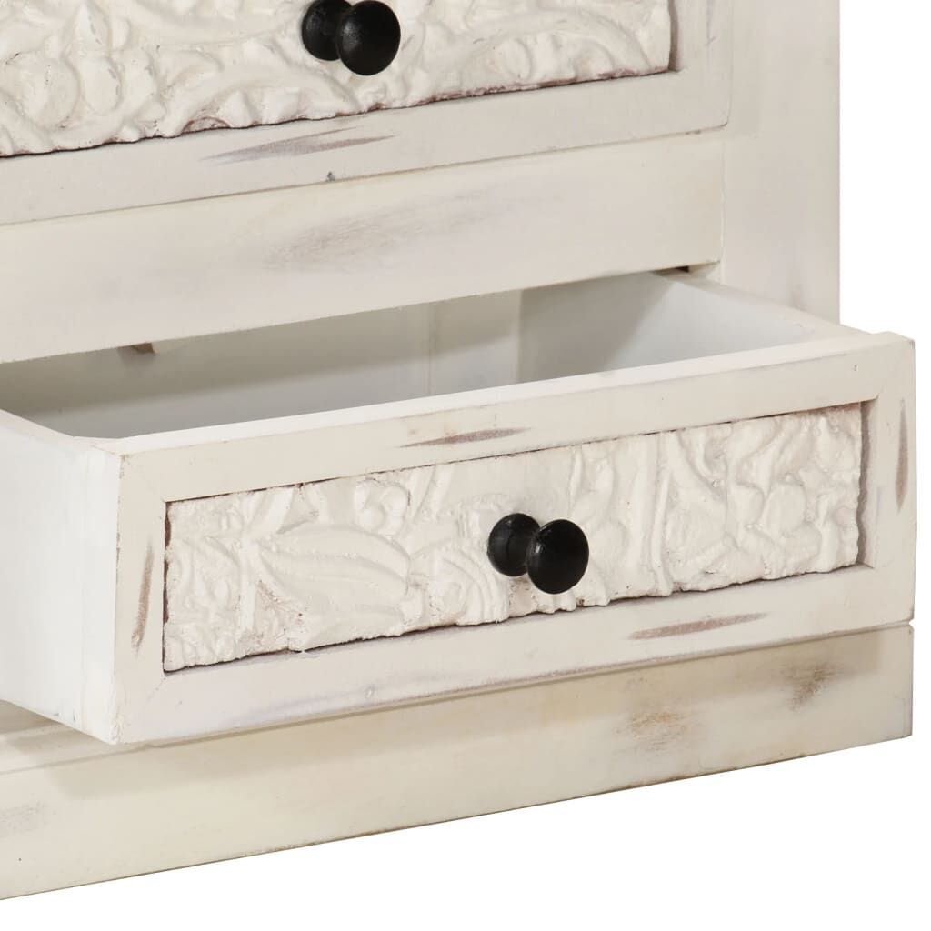 TV Cabinet White 120x30x40 cm Solid Mango Wood Price