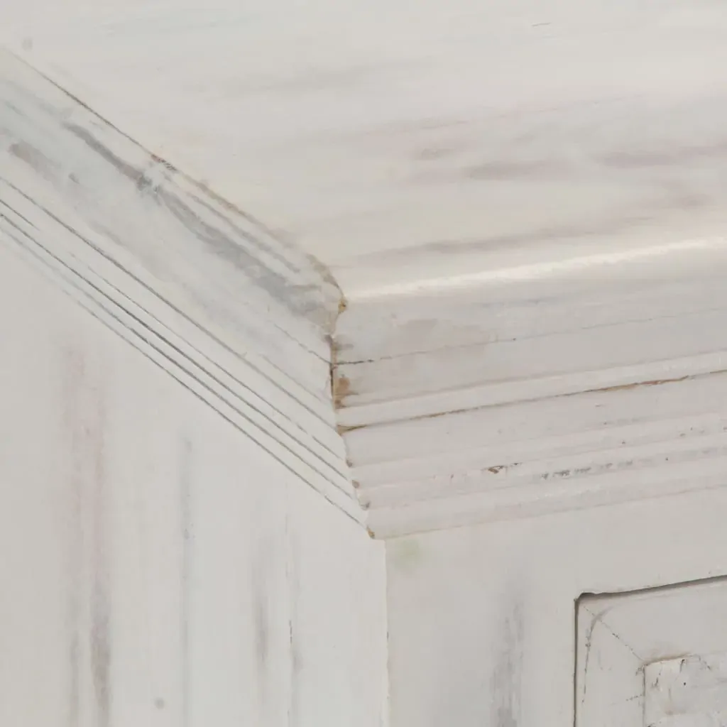 Sideboard White 140x40x74 cm Solid Mango Wood Price