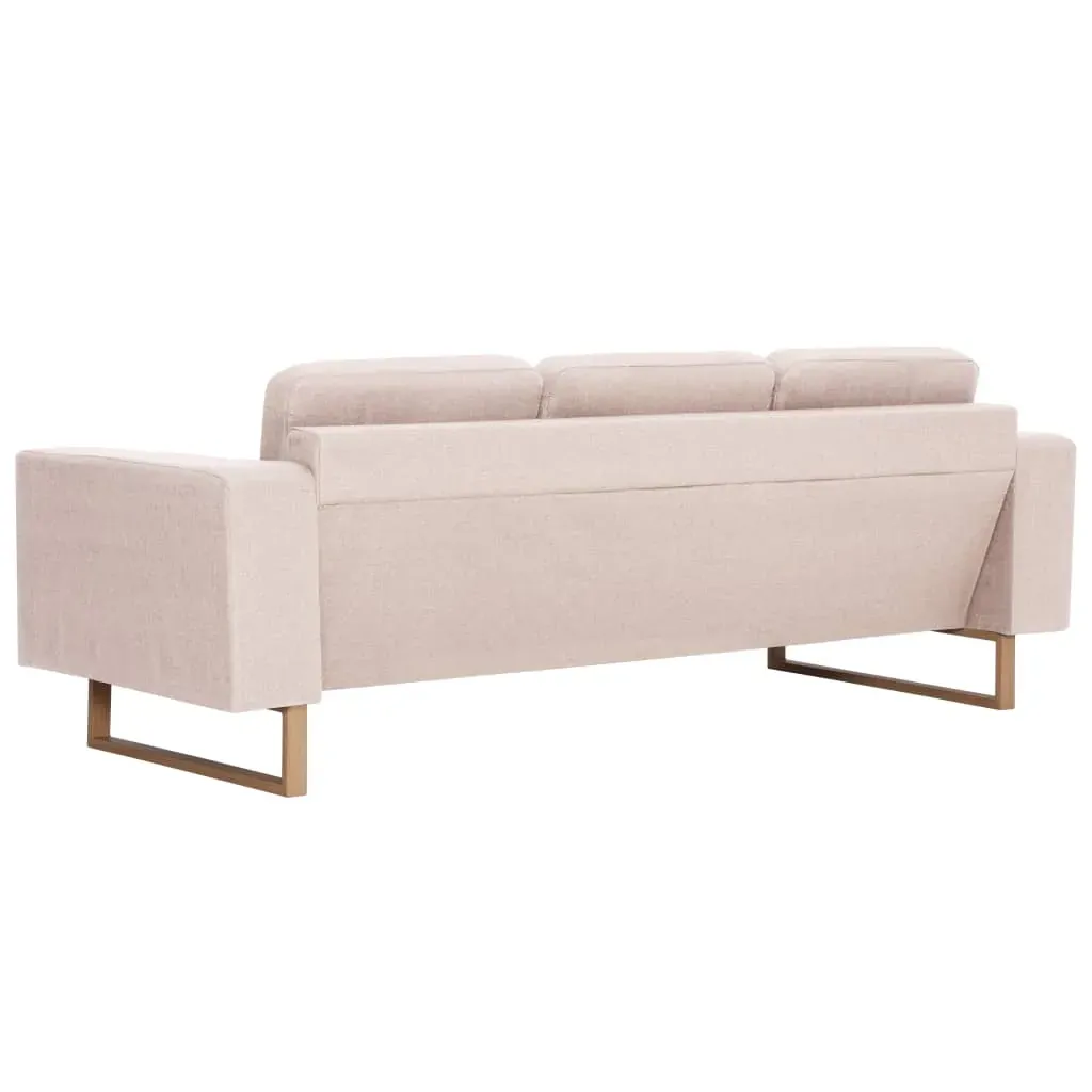 2 Piece Sofa Set Fabric Cream Price
