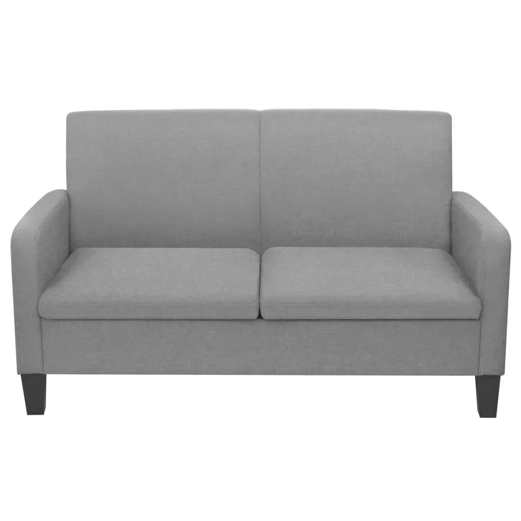 2 Piece Sofa Set Fabric Light Grey Price