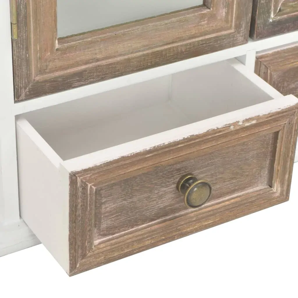 Wall Cabinet White 49x22x59 cm Engineered Wood Price