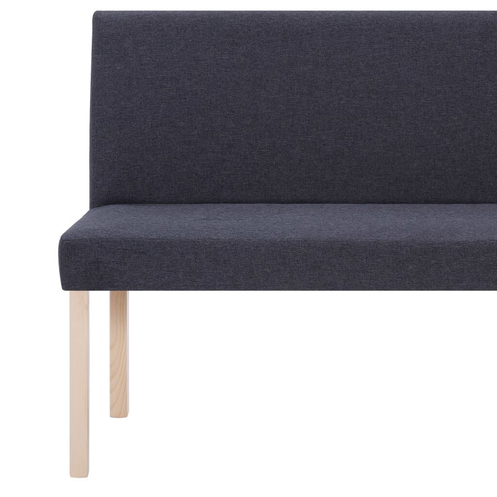 Bench 139.5 cm Dark Grey Polyester Price