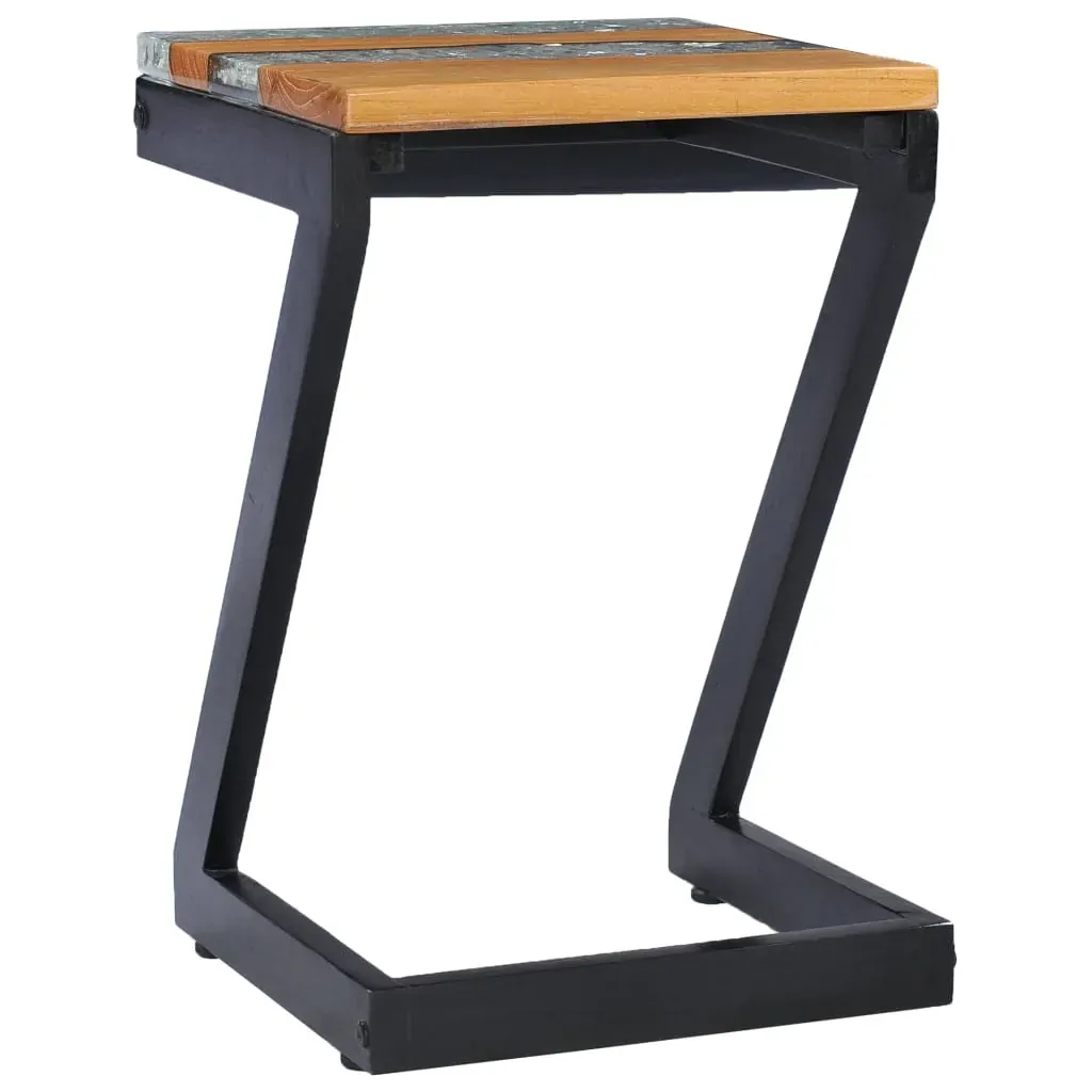 Coffee Table 30x30x50 cm Solid Teak Wood and Polyresin Price