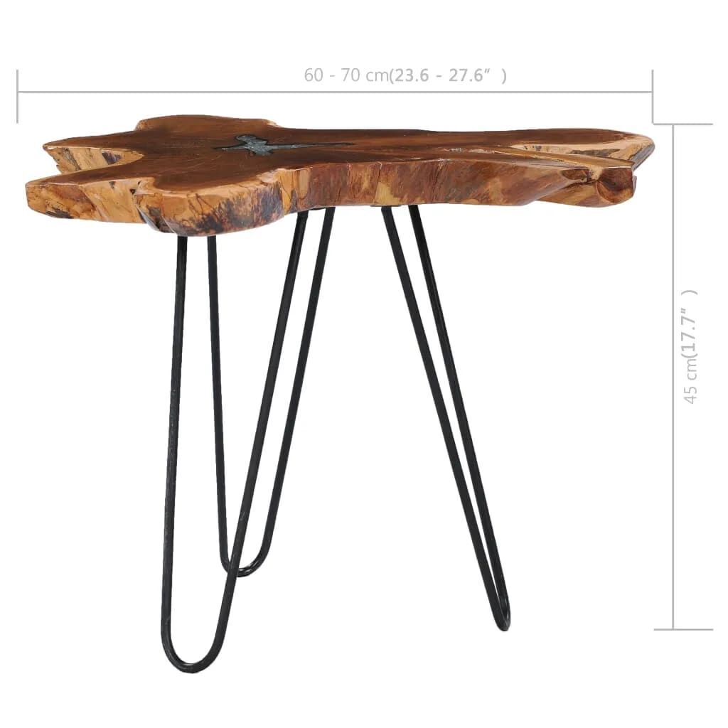 Coffee Table 70x45 cm Solid Teak Wood and Polyresin Price