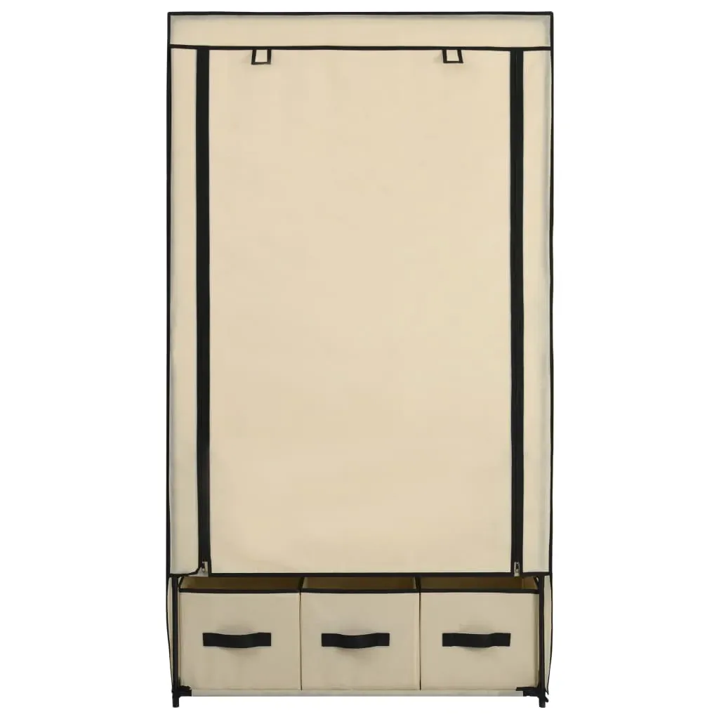 Wardrobe Cream 87x49x159 cm Fabric Price